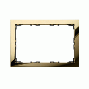 Metal frame for 7” touch panel, polished brass